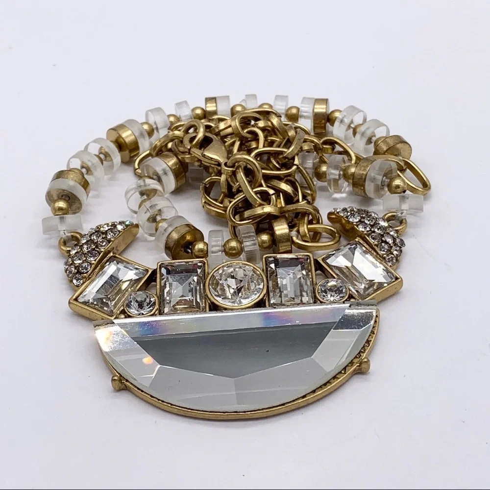 J. Crew Mirrored Jeweled Beaded Necklace